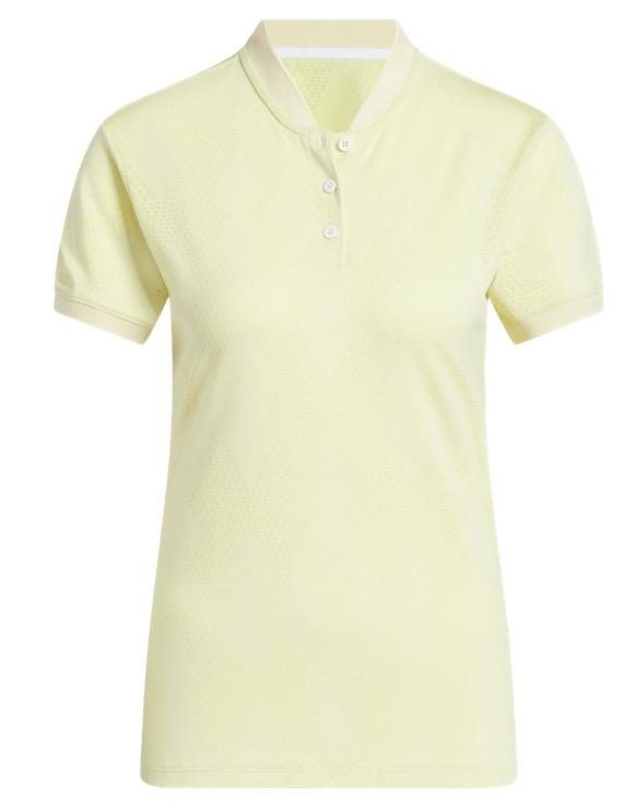 Adidas Ultimate365 Diamond Jacquard polo de mujer, amarillo polvo