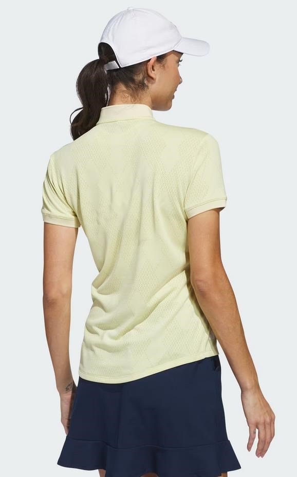 Adidas Ultimate365 Diamond Jacquard polo de mujer, amarillo polvo