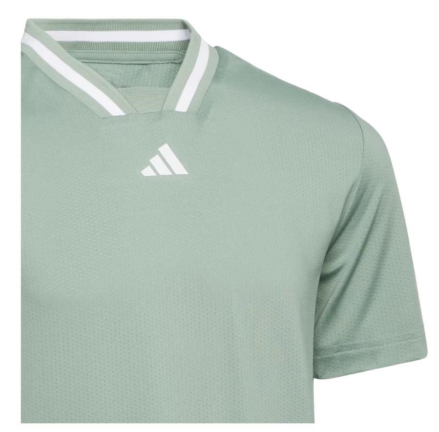 Adidas Collar junior polo infantil, silver green