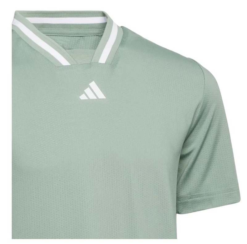 Adidas Collar junior polo infantil, silver green