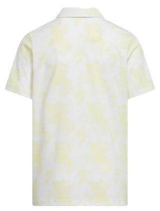 Adidas Printed Scripted junior polo, blanco/amarillo polvo
