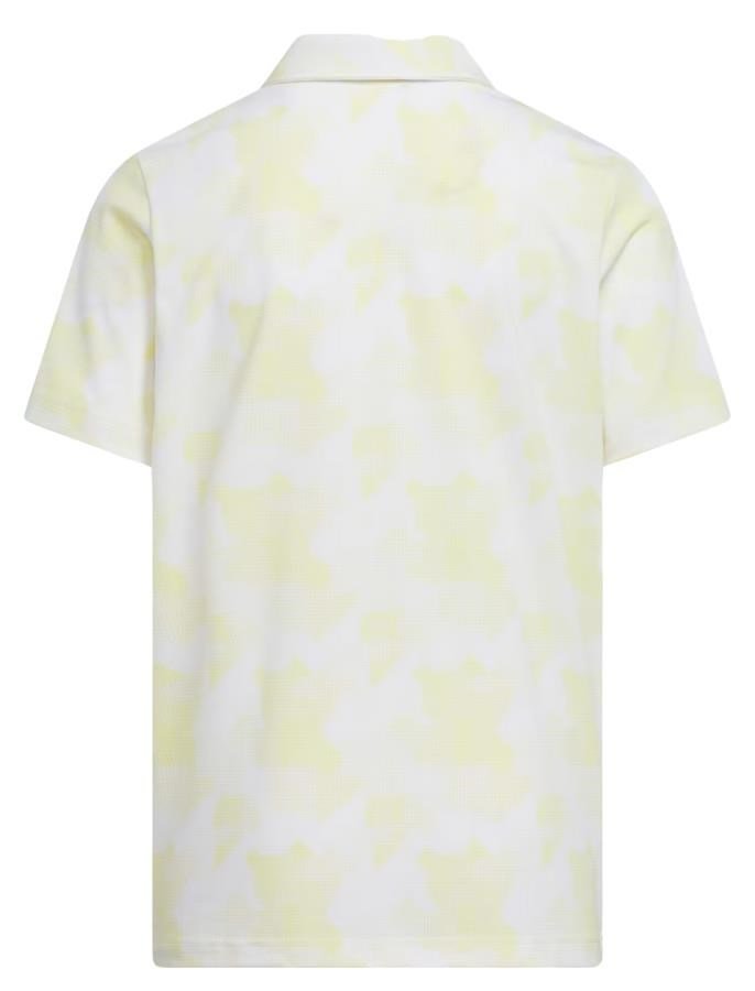Adidas Printed Scripted junior polo, blanco/amarillo polvo