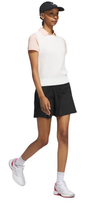 Adidas Ultimate365 Tour Twistknit polo de mujer, powder coral