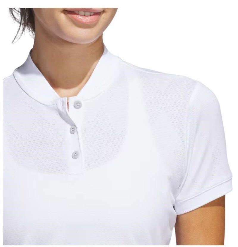 Adidas Ultimate365 Diamond Jacquard polo de mujer, blanco