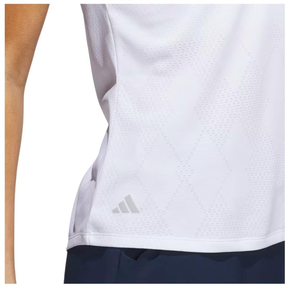 Adidas Ultimate365 Diamond Jacquard polo de mujer, blanco