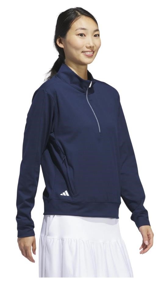 Adidas Ultimate365 half-zip sudadera de mujer, azul marino