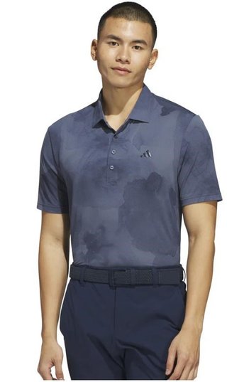Adidas Tour Printed Mesh polo de hombre, collegiate navy/preloved ink