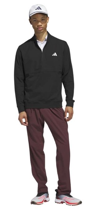 Adidas Tour 1/4-zip sudadera de hombre, negro