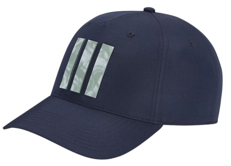 Adidas Tour Three Stripes Print gorra de golf para hombre, negro/beige/azul marino