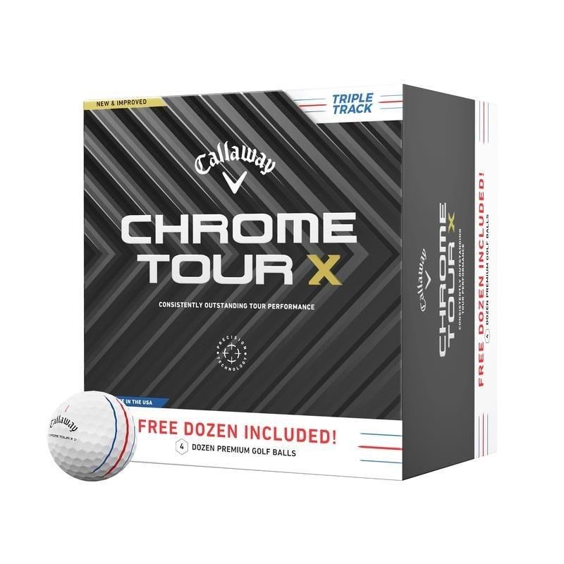 Callaway Chrome Tour X Triple Track pelotas de golf 2024 (48 pelotas, 4 docenas)