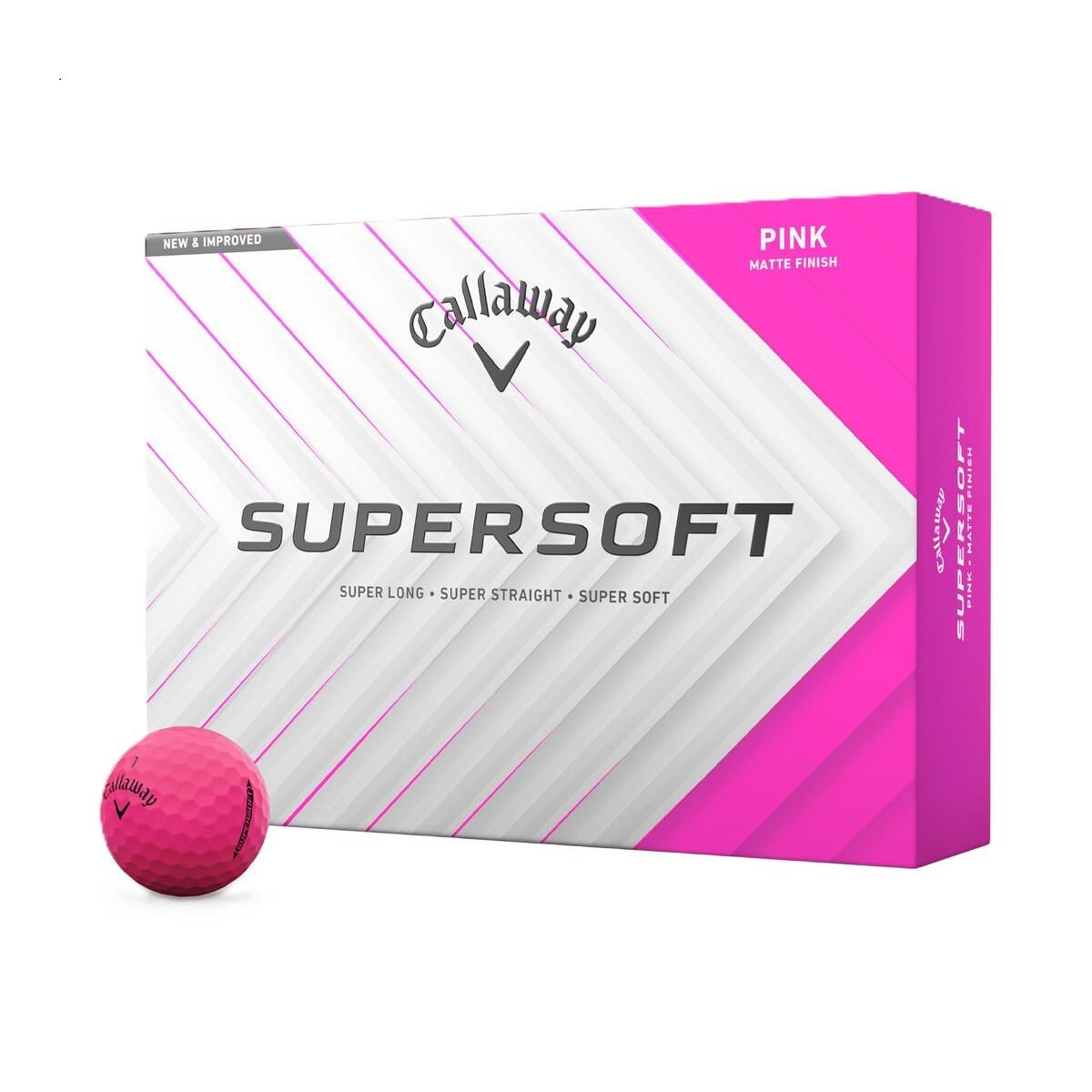 Callaway Supersoft Matte pelotas de golf, rosas