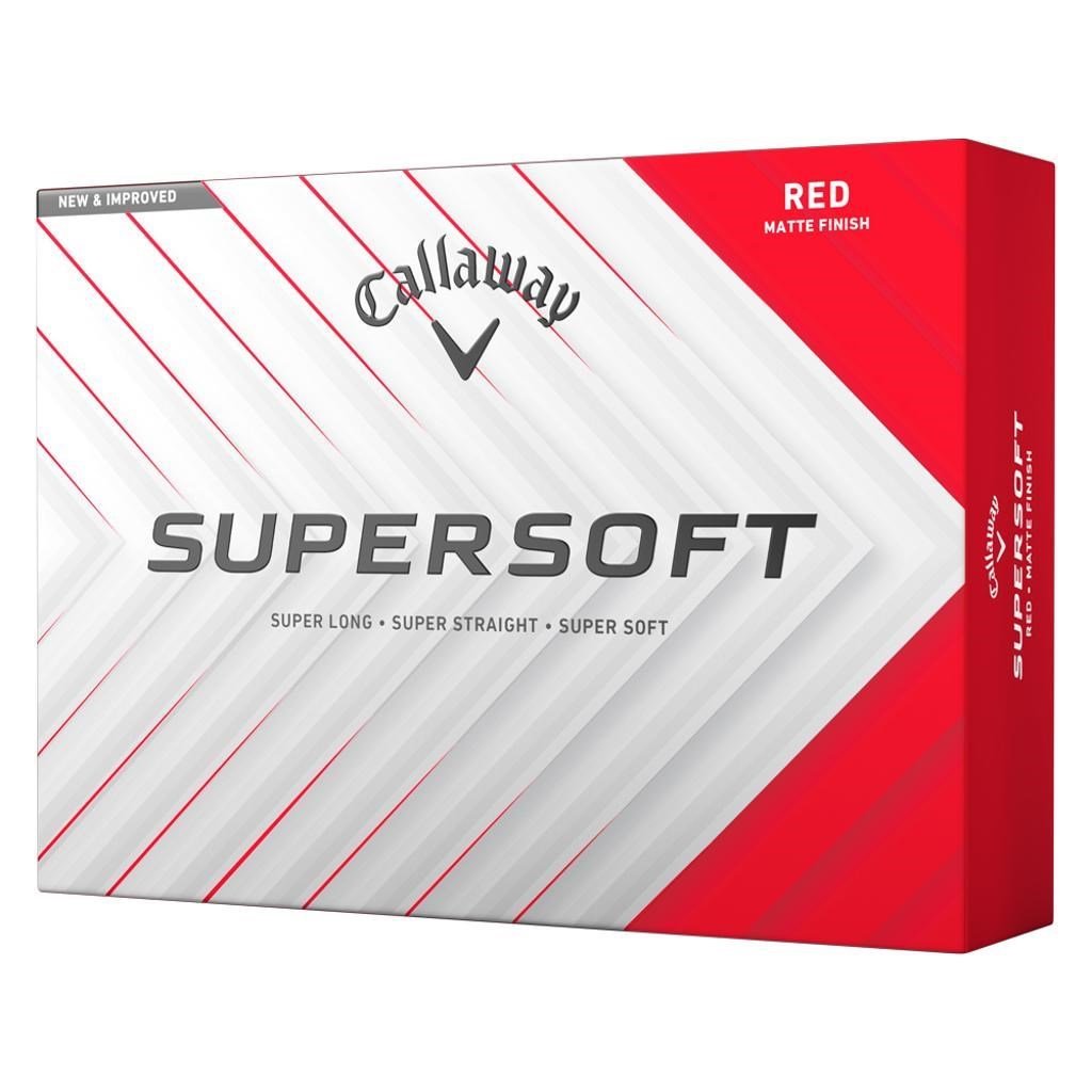 Callaway Supersoft Matte pelotas de golf, rojas