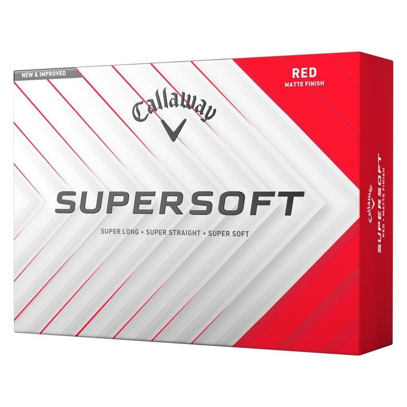 Callaway Supersoft Matte pelotas de golf, rojas