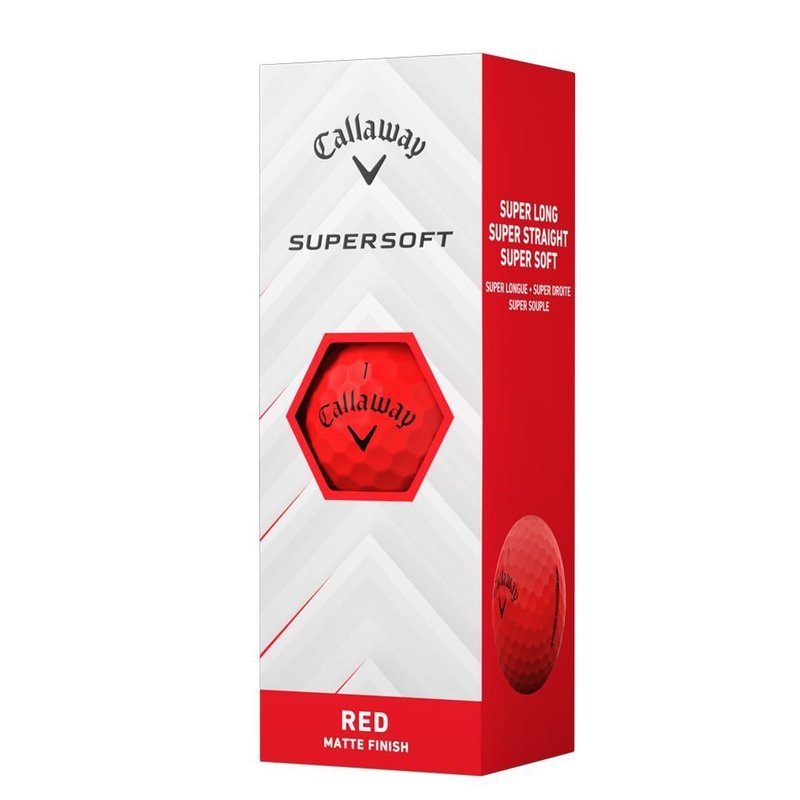 Callaway Supersoft Matte pelotas de golf, rojas