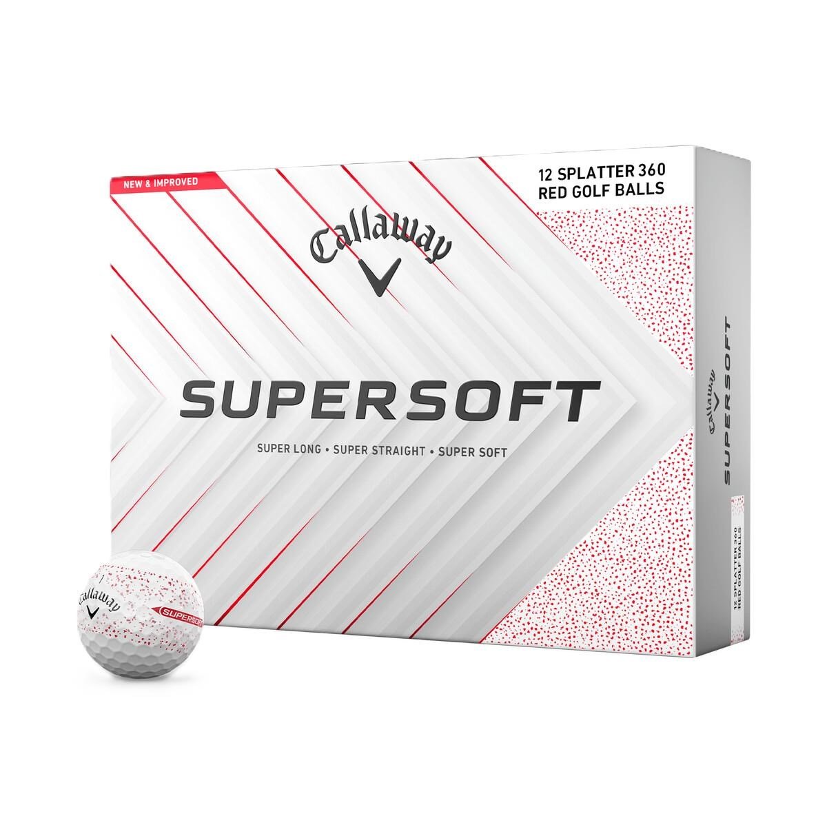 Callaway Supersoft Splatter 360 Red pelotas de golf