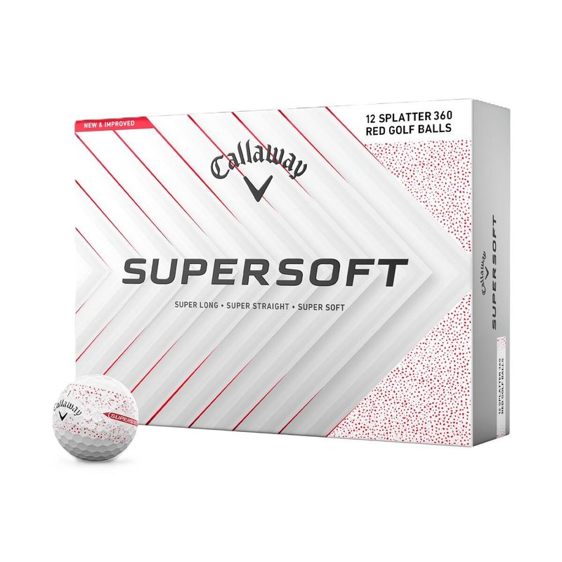 Callaway Supersoft Splatter 360 Red pelotas de golf