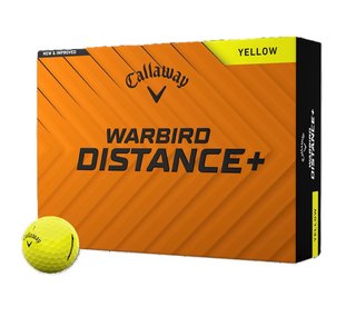 Callaway Warbird Distance+ pelotas de golf amarillas, 12 unidades