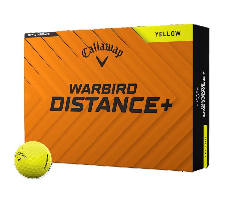Callaway Warbird Distance+ pelotas de golf amarillas, 12 unidades