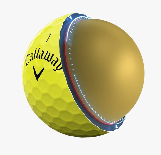 Callaway Warbird Distance+ pelotas de golf amarillas, 12 unidades