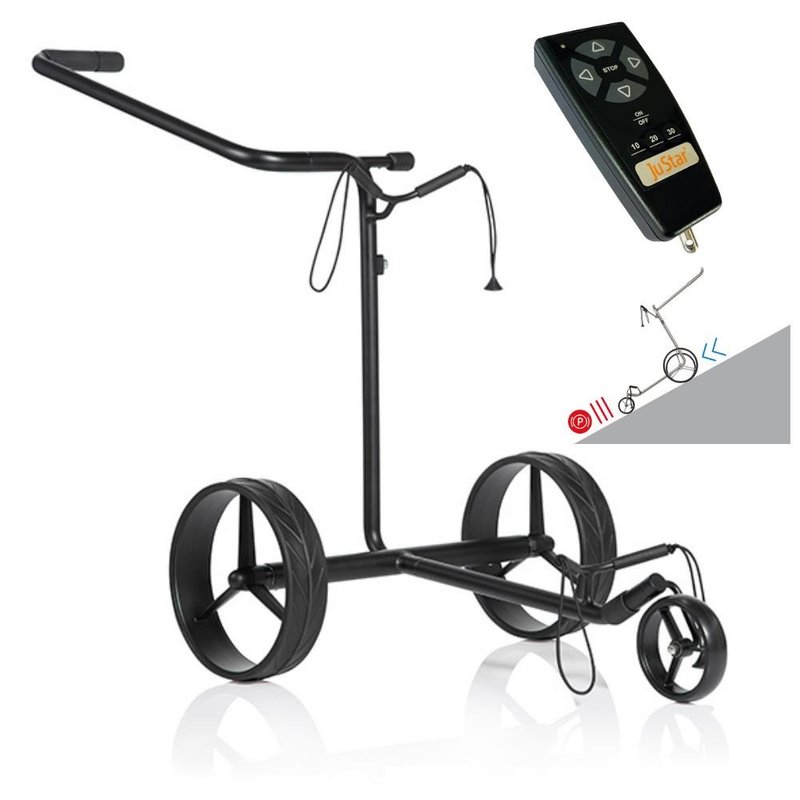 JuStar Black 1.0 carrito eléctrico + Remote Control + Parking Brake, negro