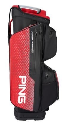 PING Pioneer Monsoon cart bag, negro/rojo