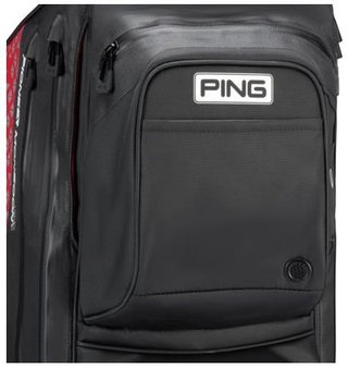 PING Pioneer Monsoon cart bag, negro/rojo