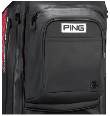 PING Pioneer Monsoon cart bag, negro/rojo
