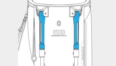 PING Hoofer Monsoon stand bag, negro/azul