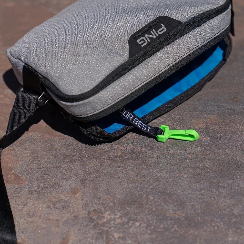 PING Golf Ping Valuables Pouch bolsa, gris jaspeado texturizado