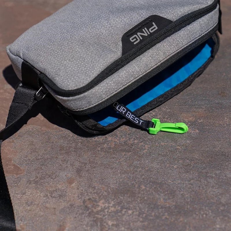 PING Golf Ping Valuables Pouch bolsa, gris jaspeado texturizado