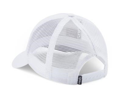 PING Diamond Trucker gorra de hombre, blanca