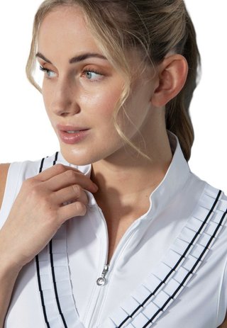Daily Sports ISTRES Sleeveless polo de mujer, blanco