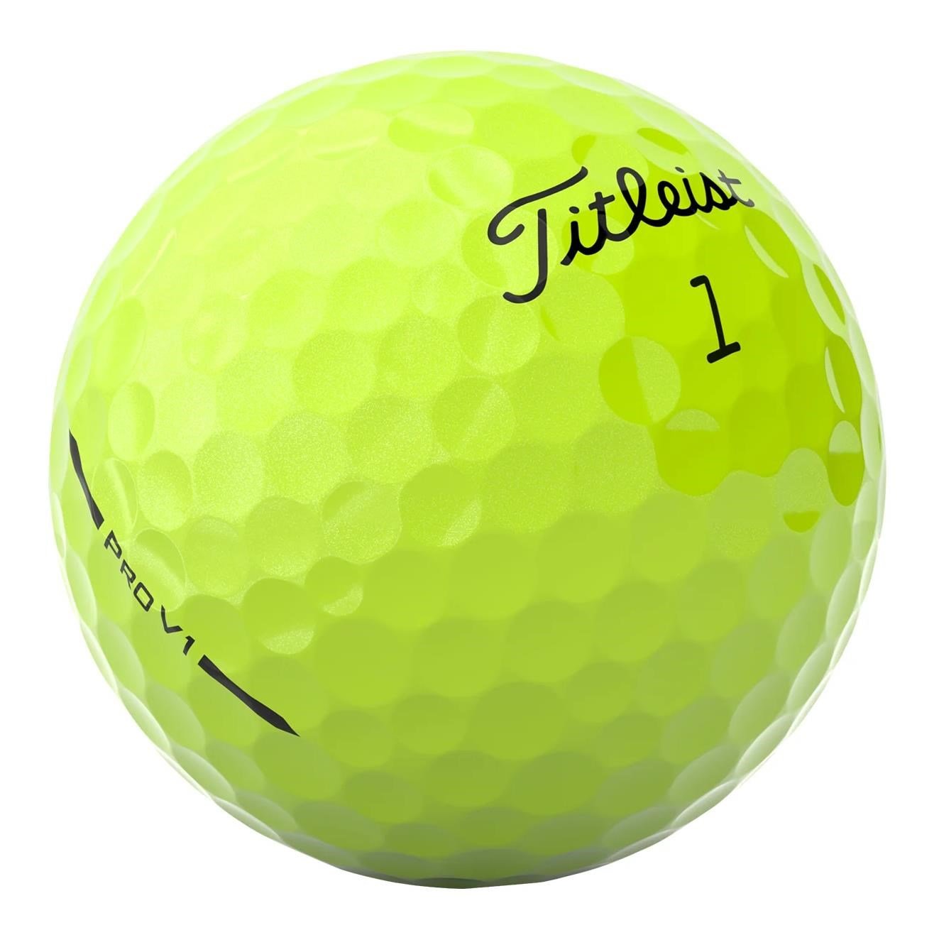Titleist Pro V1 pelotas de golf 2025 (12 pelotas), amarillas