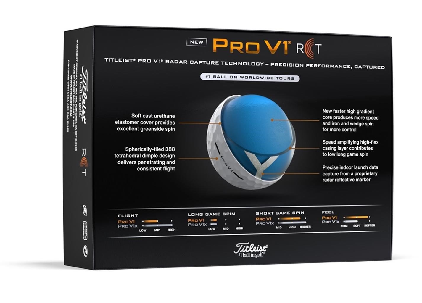 Titleist Pro V1 2025 pelotas de golf (12 pelotas), RCT