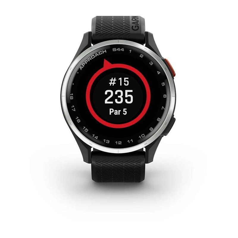 Garmin Approach S44 GPS Watch, negro/plata aluminio