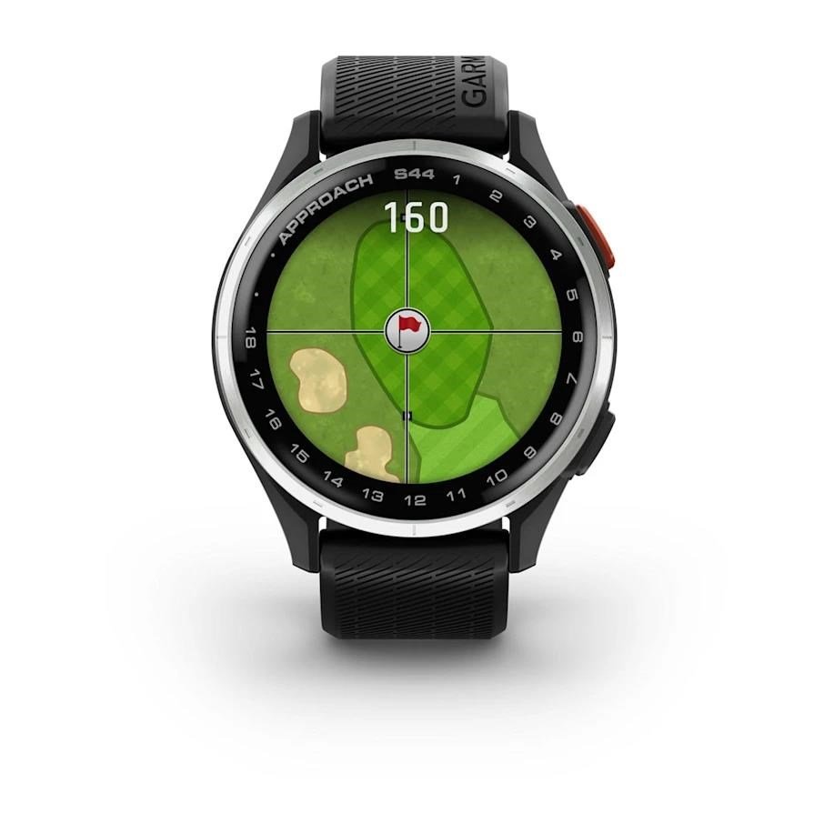 Garmin Approach S44 GPS Watch, negro/plata aluminio