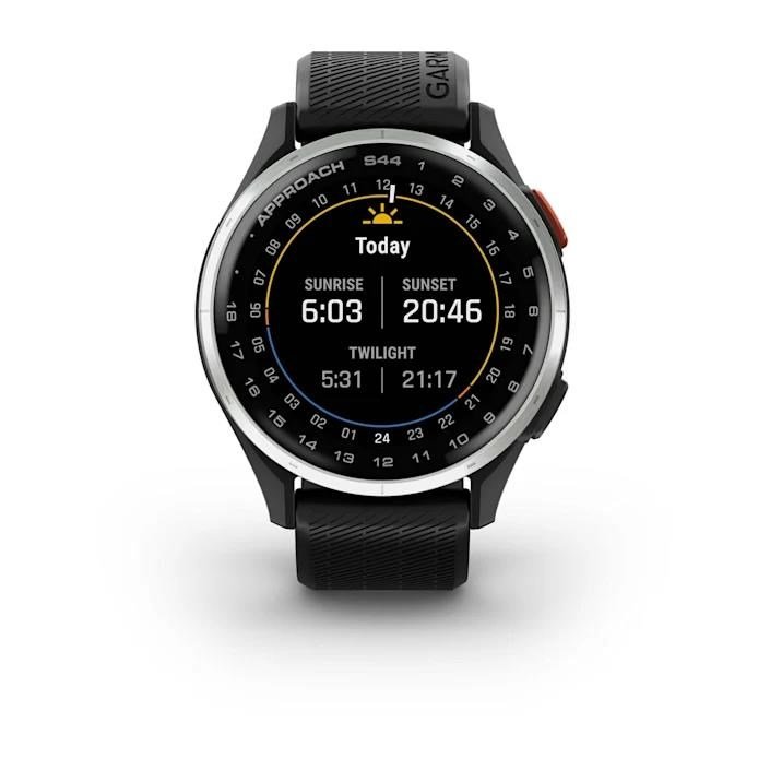 Garmin Approach S44 GPS Watch, negro/plata aluminio
