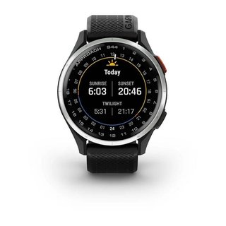 Garmin Approach S44 GPS Watch, negro/plata aluminio
