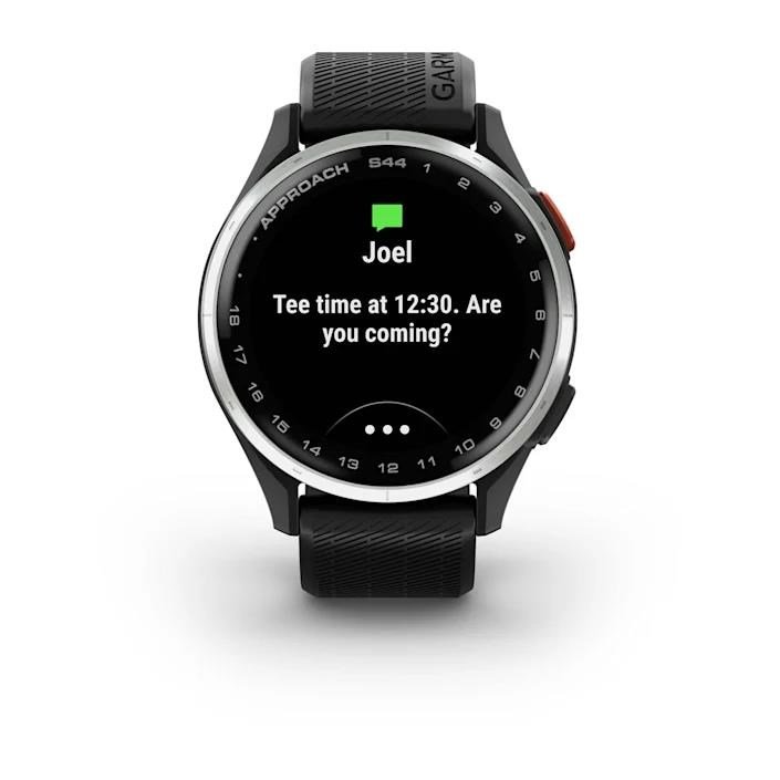 Garmin Approach S44 GPS Watch, negro/plata aluminio