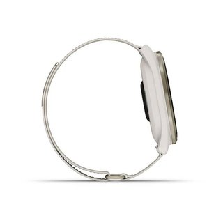 Garmin Approach S50 GPS Watch, marfil nylon/oro crema aluminio