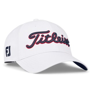 Titleist Tour Performance gorra de hombre, blanco/azul marino/rojo