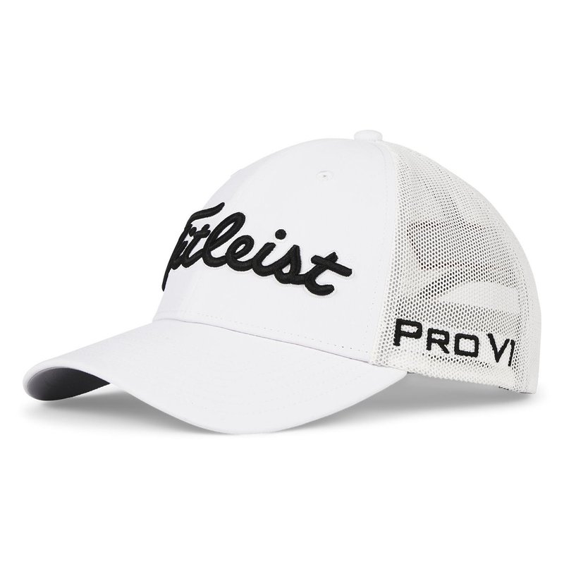 Titleist Tour Mesh gorra de hombre, blanco/negro