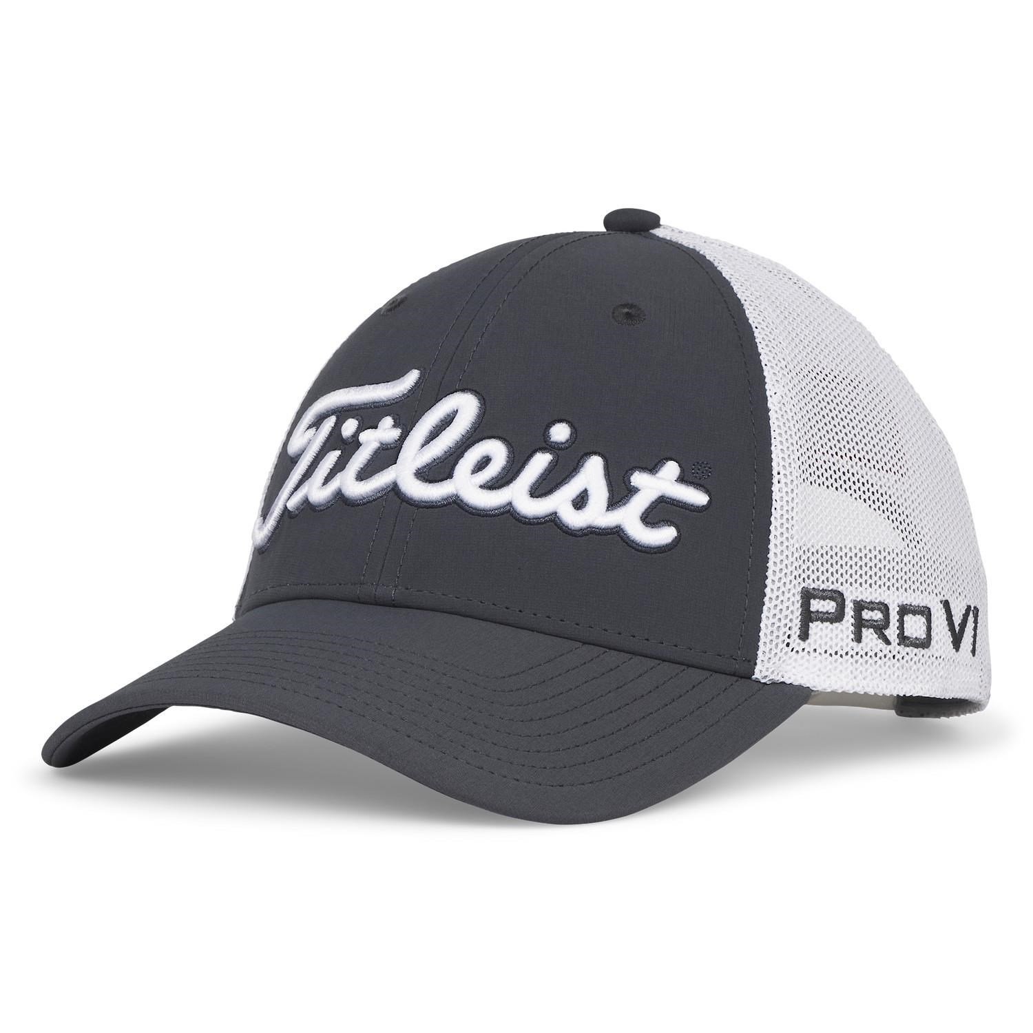Titleist Tour Mesh gorra de hombre, carbón/blanco