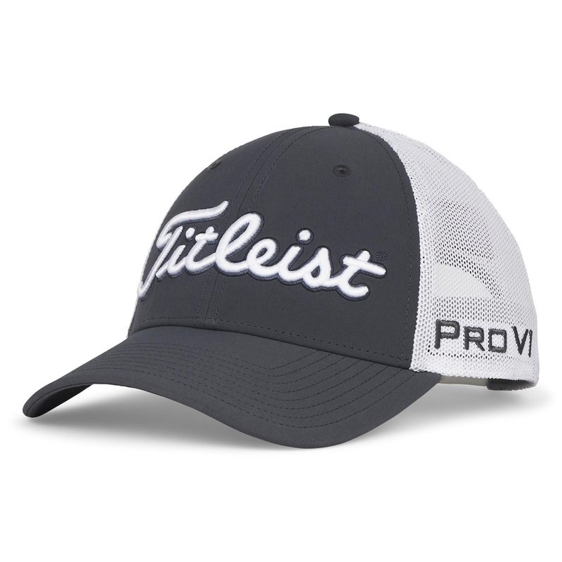 Titleist Tour Mesh gorra de hombre, carbón/blanco