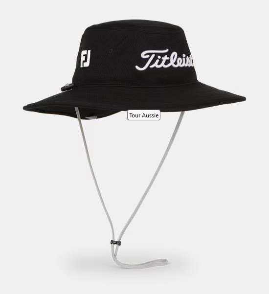 Titleist Tour Aussie sombrero de hombre, negro/blanco