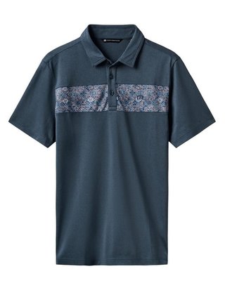 Travis Mathew Good Good Acropolis polo de hombre, mood indigo/vintage indigo