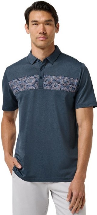 Travis Mathew Good Good Acropolis polo de hombre, mood indigo/vintage indigo