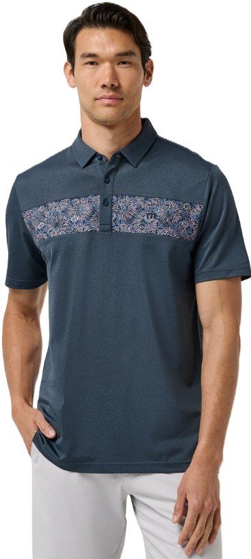 Travis Mathew Good Good Acropolis polo de hombre, mood indigo/vintage indigo