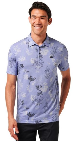 Travis Mathew Featherweight Cruise polo de hombre, heather violet storm