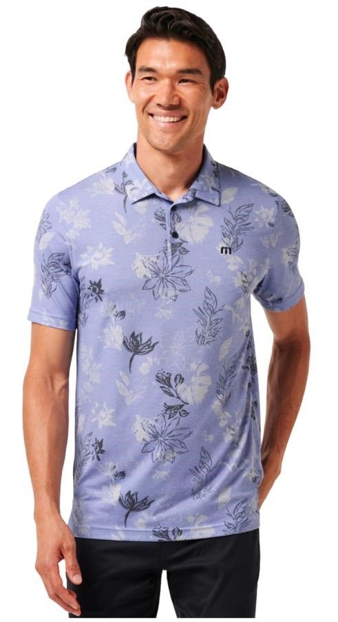 Travis Mathew Featherweight Cruise polo de hombre, heather violet storm